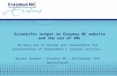 Scientific output on Erasmus MC website and the use of XML