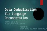 Data De-duplication (Spring 2014)