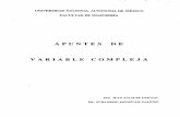 Apuntes de Variable Compleja