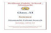 Class VI Science Sitamarhi Talent Search 2013 Pd