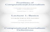 Introduction. Computational journalism week 1