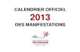 Calendrier Officiel Manifestations Triathlon 2013