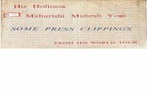 His Holiness Maharishi Mahesh Yogi Press Clippings From His World Tour - The Academy of Meditation Rishikesh