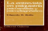 Rolla La Entrevista en Psiquiatria Pscoanalisis y Psicodiagnostico