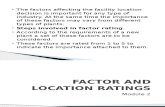 Factor and Location Ratings