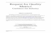 QM - FDA - Request for Quality Metrics
