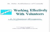 Working Effectively With Volunteers