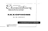 Hovey, N.W. - Elementary Method of Saxophone