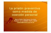La Prisión Preventiva Como Medida de Coercion Personal