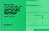 Textbook of Macro and Semi-micro Qualitative Inorganic Analysis, by Vogel, 5ed [G. Svehla]