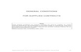 General Conditions for Supplies Contracts