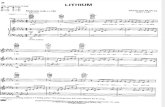 Evanescence Lithium SheetMusic
