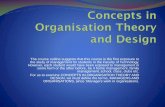 Concepts in Oganization Theory and Design