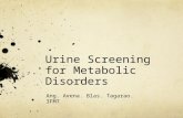 Urine Screening for Metabolic Disorders