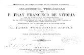 Relecciones Teologicas Fray Francisco de Vitoria T1