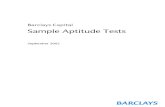 Barclays Capital sample apitude test