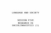 CO5 L&S Research in Sociolinguistics (1) 2LMA 2E 2RE Sem II
