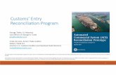 Customs Reconciliation Program Webinar