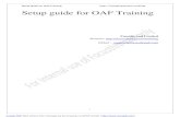 Setup Guide for OAF Training