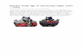 Optimus Prime Age of Extinction Paper Craft