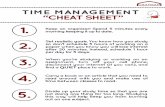 Time Management Cheat Sheet
