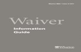 Wharton Waiver Guide