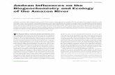 Andean Influences on the Biogeochemistry and Ecology of the Amazon River 2008