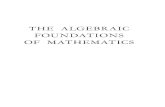 The Algebraic Foundations of Mathematics - Beaumont