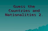 Guess the Countries and Nationalities 2