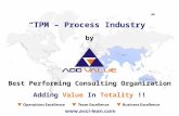 Why Total Productive Maintenance (TPM) In Process Industry? - ADDVALUE - Nilesh Arora