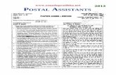 Postal Assitants - 2013