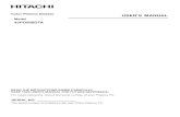Hitachi 42PD580DTA Manual