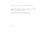 Real Analysis With Real Applications - Kenneth R. Davidson, Allan P. Donsig 2001 Supplementary Material