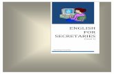 English for Secretaries Part 1 March 2012