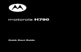 MOTOROLA H790 MANUAL