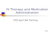 IV Therapy and Medication Administration CFD April QA Training Home.