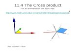 11.4 The Cross product For an animation of this topic visit: http://www.math.umn.edu/~nykamp/m2374/readings/crossprod / http://www.math.umn.edu/~nykamp/m2374/readings/crossprod.