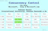 Gray& Reuter: Locking 6-7: 1 Concurrency Control Jim Gray Microsoft, Gray @ Microsoft.com Andreas Reuter International University, Andreas.Reuter@i-u.de.