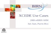 XCEDE Use Cases 2008 mBIRN AHM San Juan, Puerto Rico