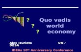 ? Quo vadis ? world ? economy Alex IzurietaUN / DESA IDEAs 10 th Anniversary Conference.