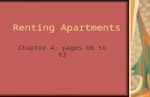 Renting Apartments Chapter 4, pages 66 to 83. Outcomes Learn some terminology about renting an apartment in Nova Scotia Learn rights/responsibilities.