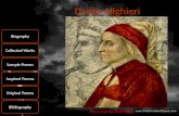 Dante Alighieri Presented by Matt Bonn Bibliography Biography Collected Works Sample Poems Inspired Poems Original Poems.