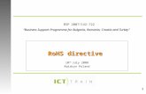 1 RoHS directive 10 th July 2008 Kwidzyn Poland Business Support Programme for Bulgaria, Romania, Croatia and TurkeyBusiness Support Programme for Bulgaria,