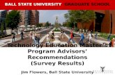 BALL STATE UNIVERSITY GRADUATE SCHOOL Technology Education Masters Program Advisors Recommendations (Survey Results) Jim Flowers, Ball State University.