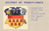 HISTORY OF TRANSYLVANIA Hungarians first stop was in Transylvania The “gyula” vs. St. Steven.