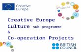 Creative Europe Culture sub-programme & Co-operation Projects.