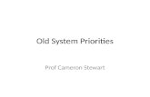 Old System Priorities Prof Cameron Stewart. Priorities Characterisation of interests – legal of equitable Legal - formality in creation and transfer –
