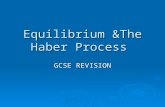 Equilibrium &The Haber Process GCSE REVISION. The Haber Process  This reaction makes ammonia out of hydrogen and nitrogen.  The nitrogen comes from.