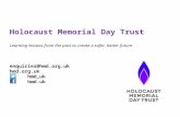 Holocaust Memorial Day Trust Learning lessons from the past to create a safer, better future enquiries@hmd.org.uk hmd.org.uk hmd_uk hmd.uk.