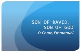 SON OF DAVID, SON OF GOD O Come, Emmanuel. ADVENT.
